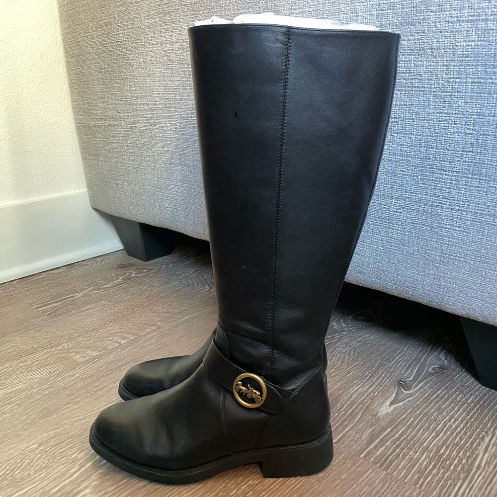 Coach Black Rory Riding Boots - Picture 2 of 3